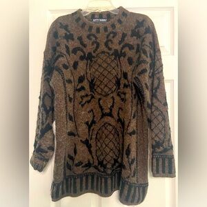 Vintage Kitty Hawk by Vivian Wang Floral Oversized Sweater Size Medium